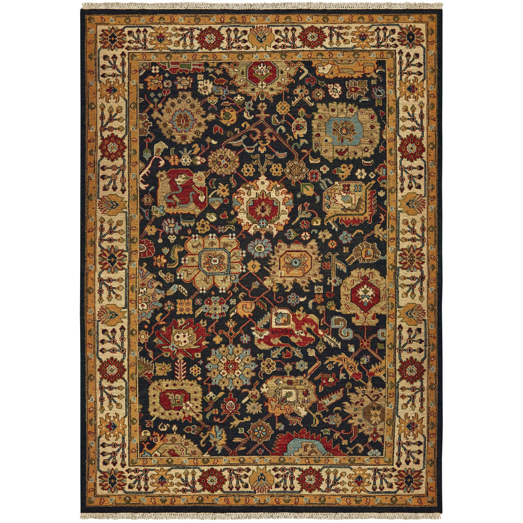 Oriental Weavers Angora 12302 Multicolor Rectangle Indoor Area Rug - Durable Hand Woven Rug Made of 100% Wool with Oriental Design