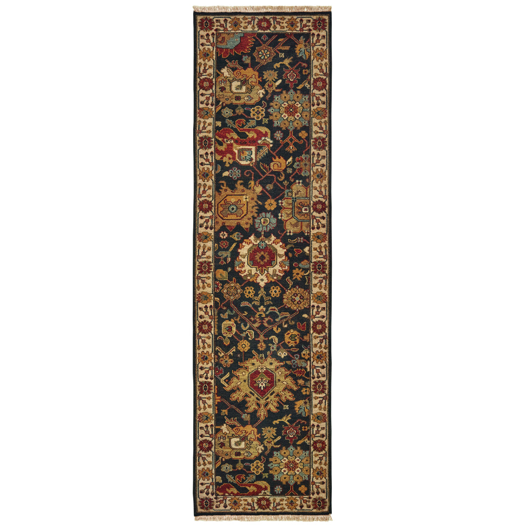 Oriental Weavers Angora 12302 Multicolor Rectangle Indoor Runner - Durable Hand Woven Rug Made of 100% Wool