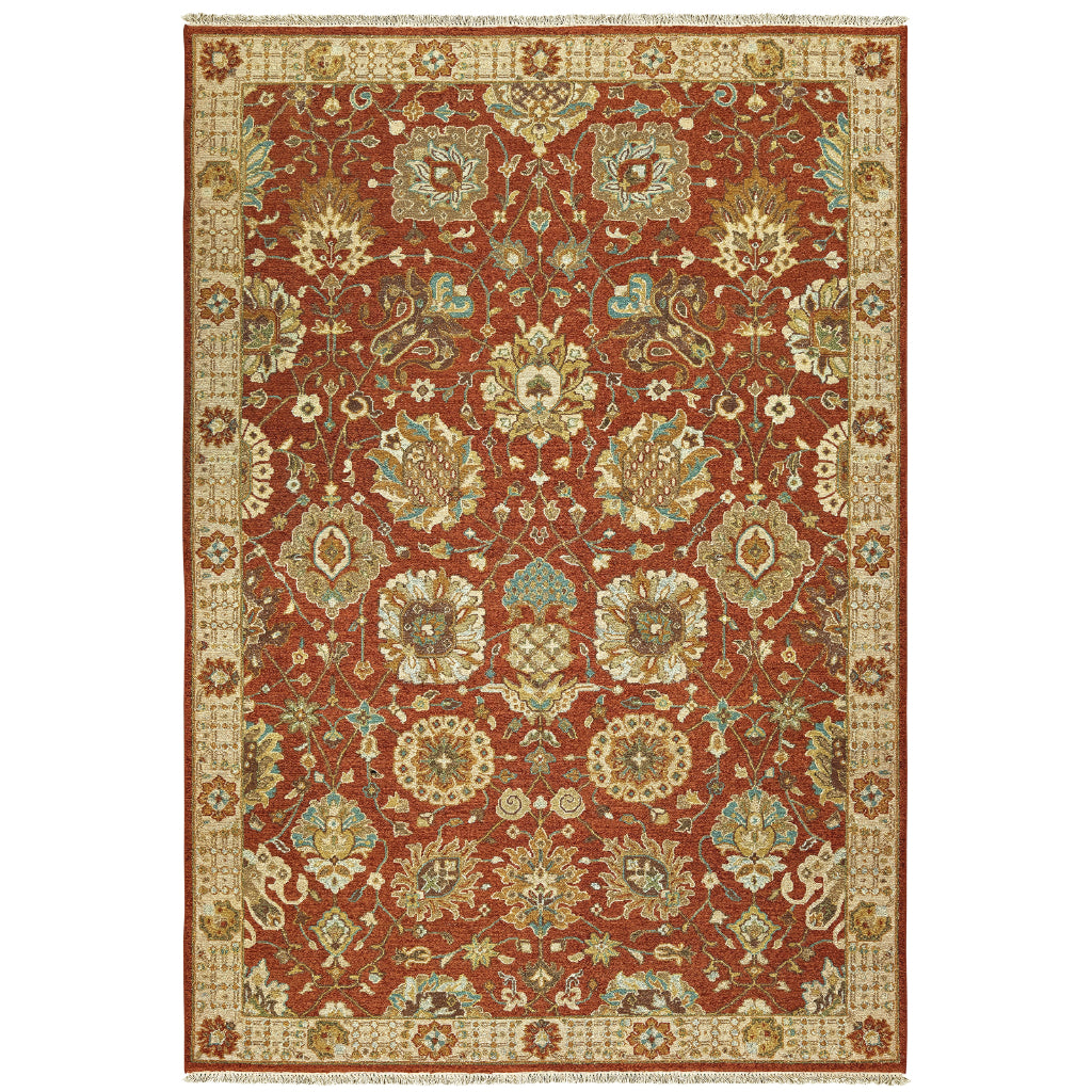 Oriental Weavers Angora 12303 Multicolor Rectangle Indoor Area Rug - Durable Hand Woven Rug Made of 100% Wool