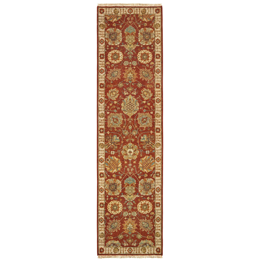 Oriental Weavers Angora 12303 Multicolor Rectangle Indoor Runner - Durable Hand Woven Rug Made of 100% Wool