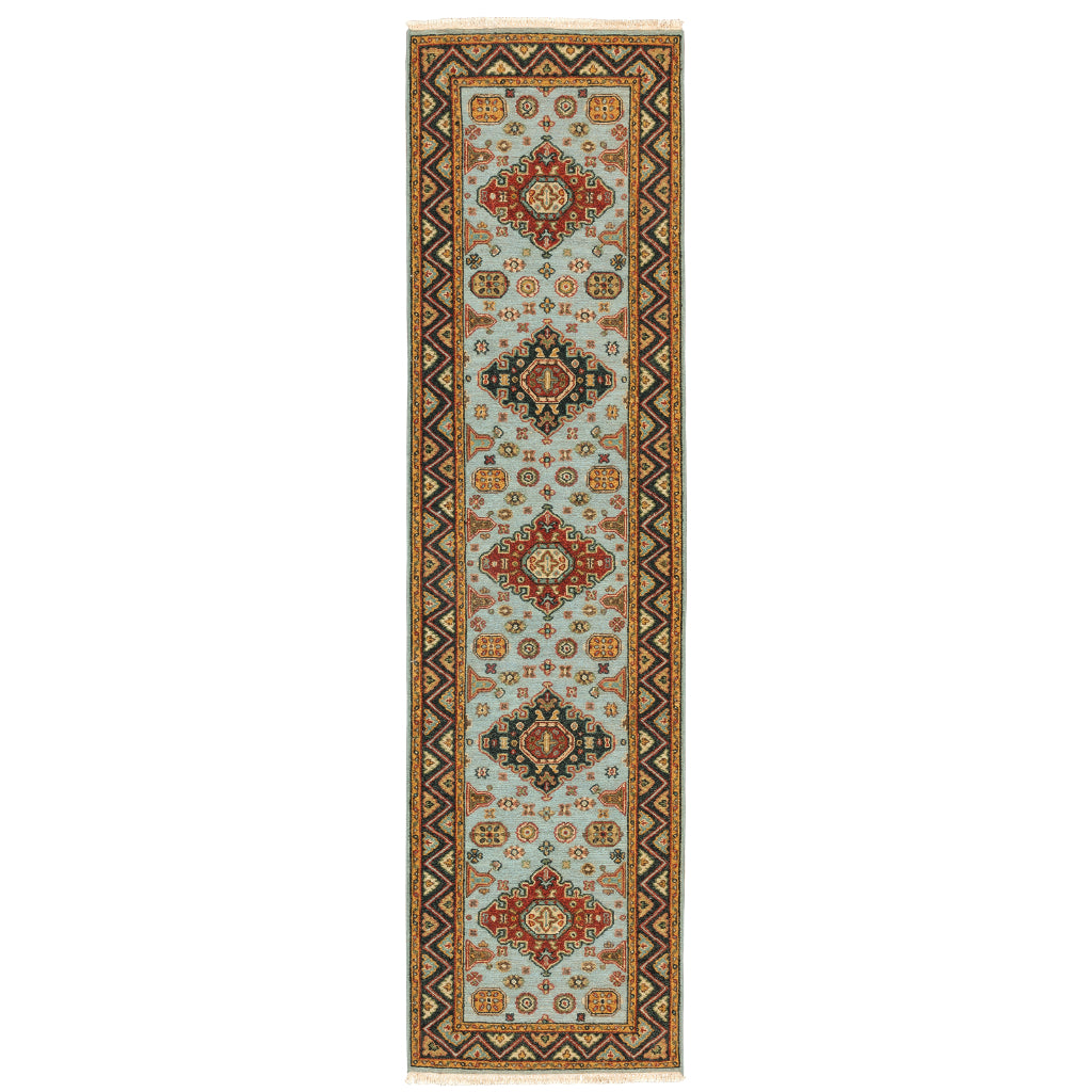 Oriental Weavers Angora 12306 Multicolor Rectangle Indoor Runner - Durable Hand Woven Rug Made of 100% Wool