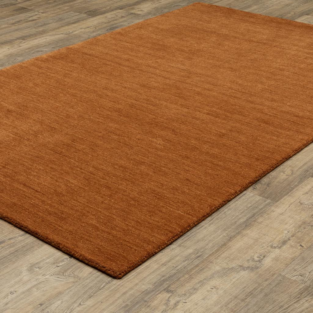 Oriental Weavers Aniston II 27118 Rust Rectangle Indoor Area Rug Solid Pattern-