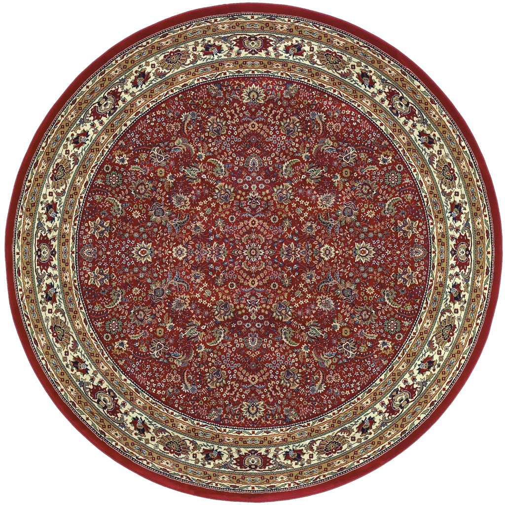 Oriental Weavers Ariana 113R3 Multicolor Round Indoor Area Rug - Stylish Stain Resistant Machine Made Rug-