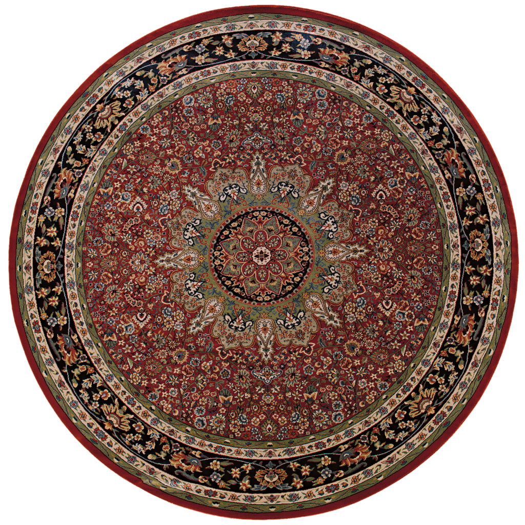 Oriental Weavers Ariana 116R3 Multicolor Round Indoor Area Rug - Stylish Stain Resistant Machine Made Rug-