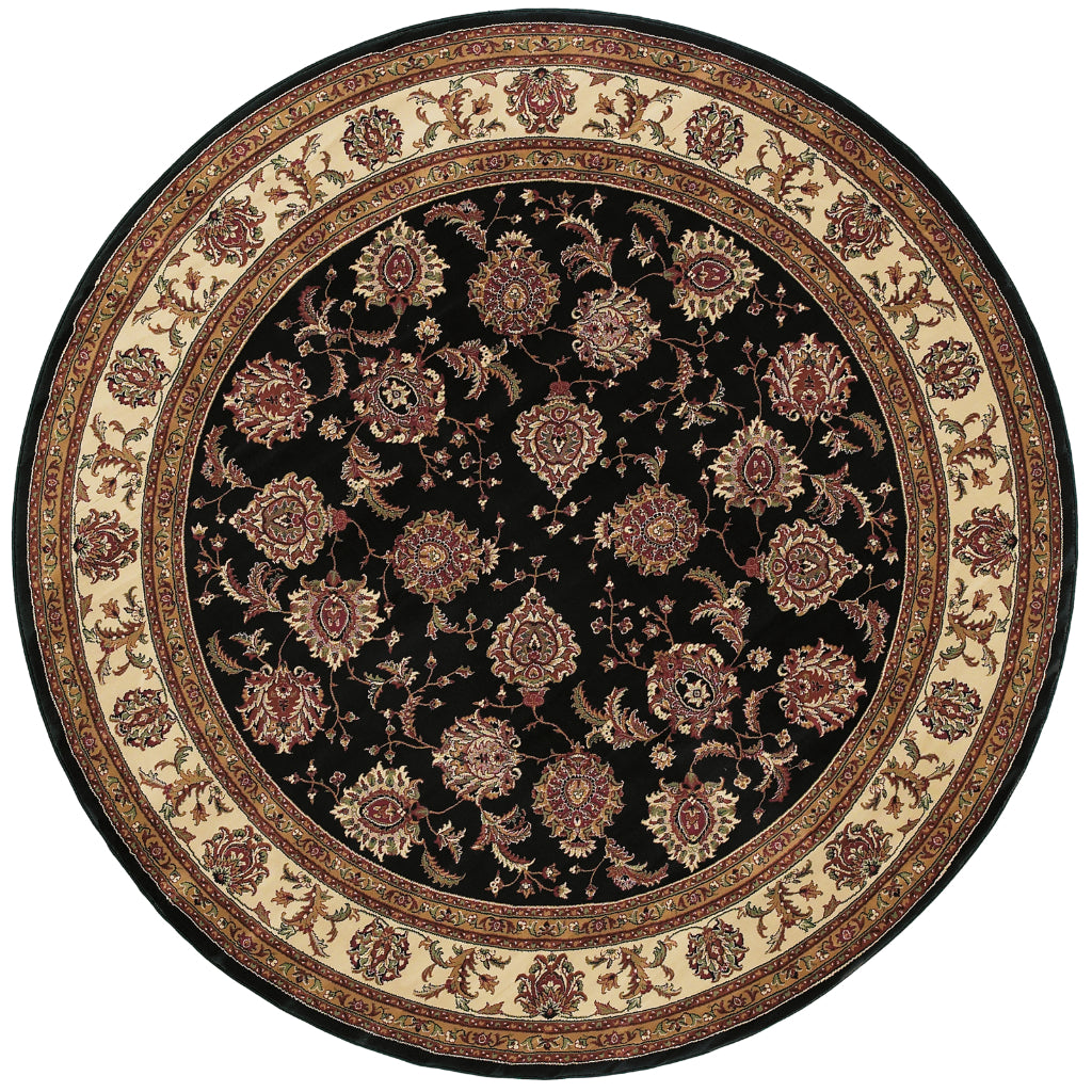 Oriental Weavers Ariana 117D3 Multicolor Round Indoor Area Rug - Stylish Stain Resistant Machine Made Rug-