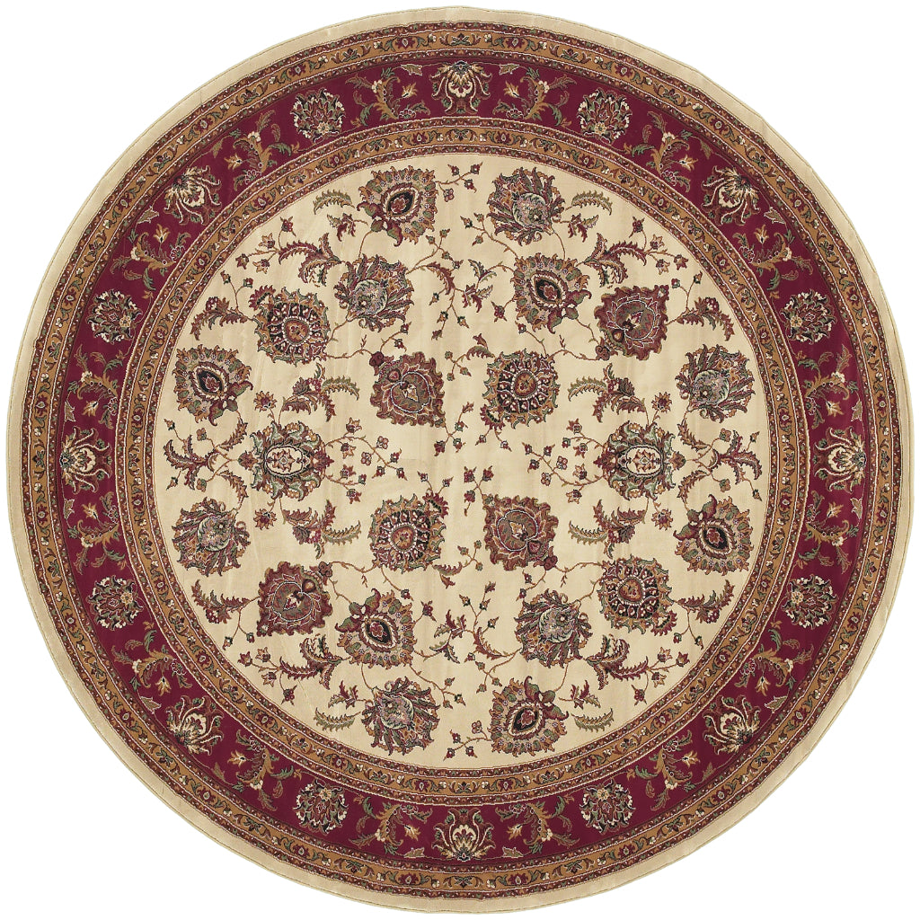 Oriental Weavers Ariana 117J3 Multicolor Round Indoor Area Rug - Stylish Stain Resistant Machine Made Rug-