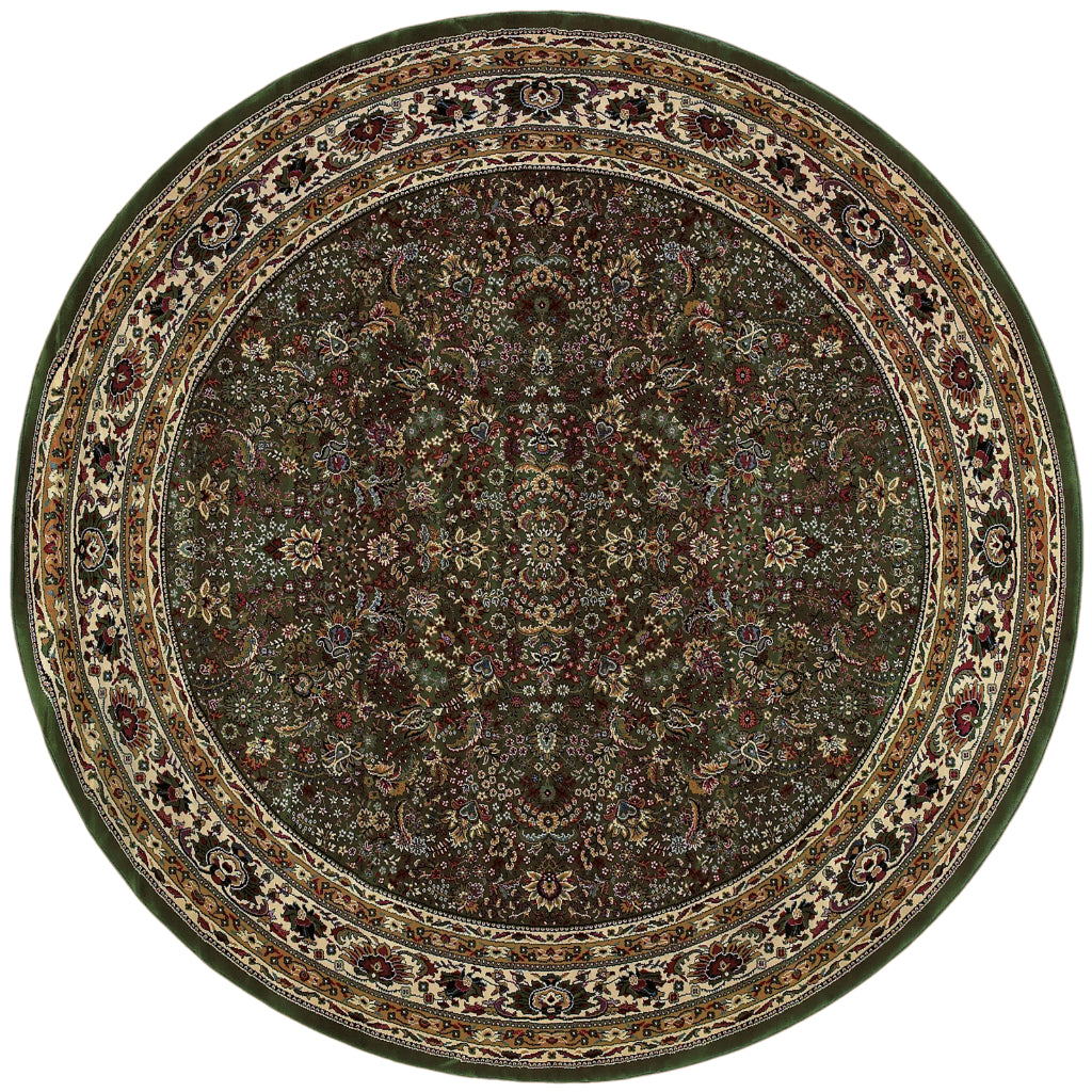 Oriental Weavers Ariana 213G8 Multicolor Round Indoor Area Rug - Stylish Stain Resistant Machine Made Rug
