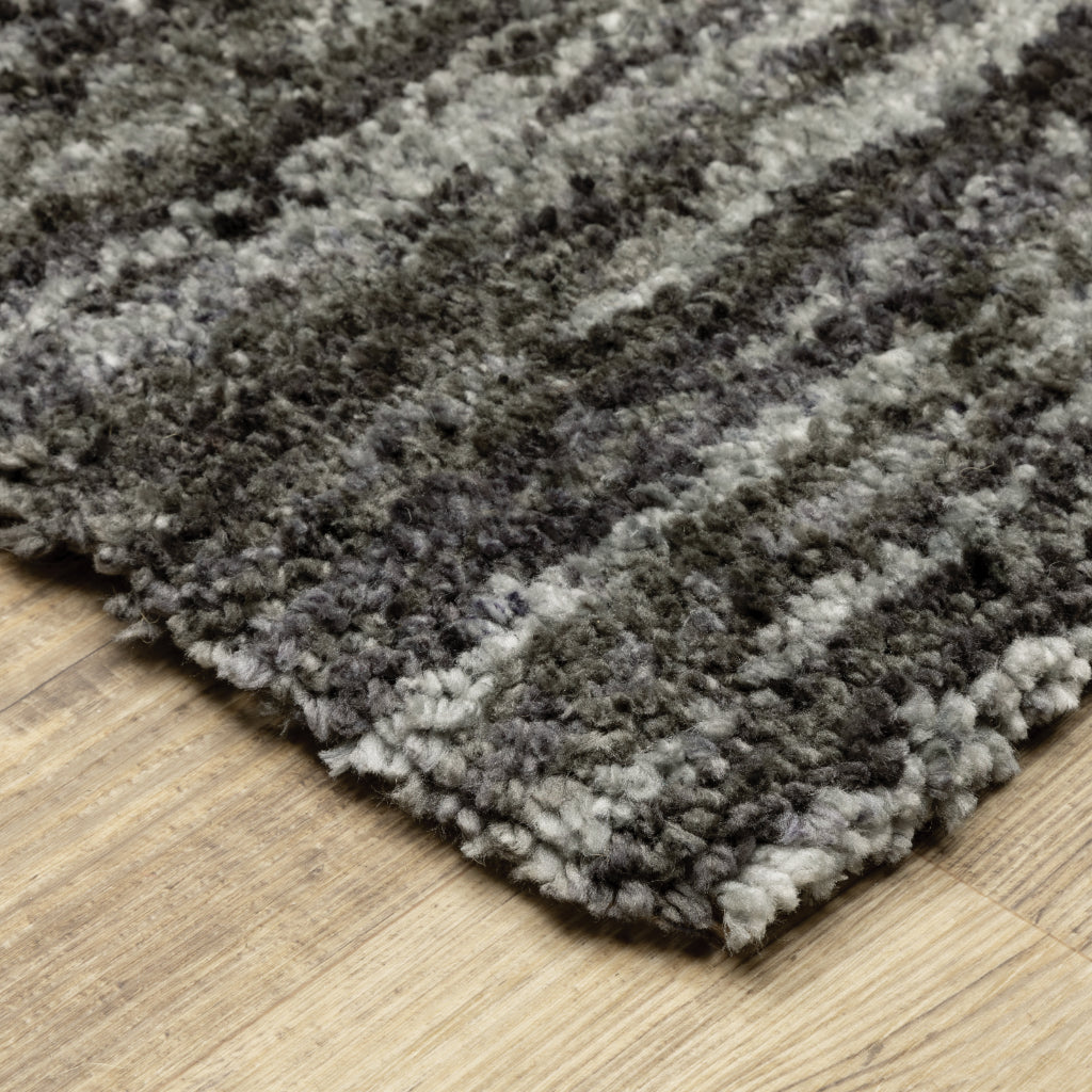 Oriental Weavers Aspen 829K9 Charcoal Rectangle Indoor Shaggy Area Rug - Comfortable Stain Resistant Contemporary Rug