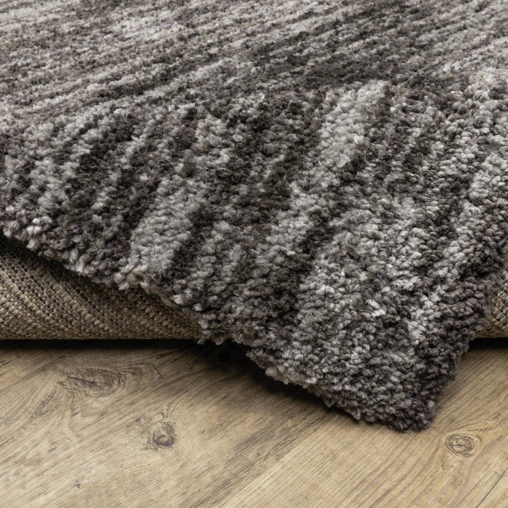 Oriental Weavers Aspen 829K9 Charcoal Rectangle Indoor Shaggy Area Rug - Comfortable Stain Resistant Contemporary Rug