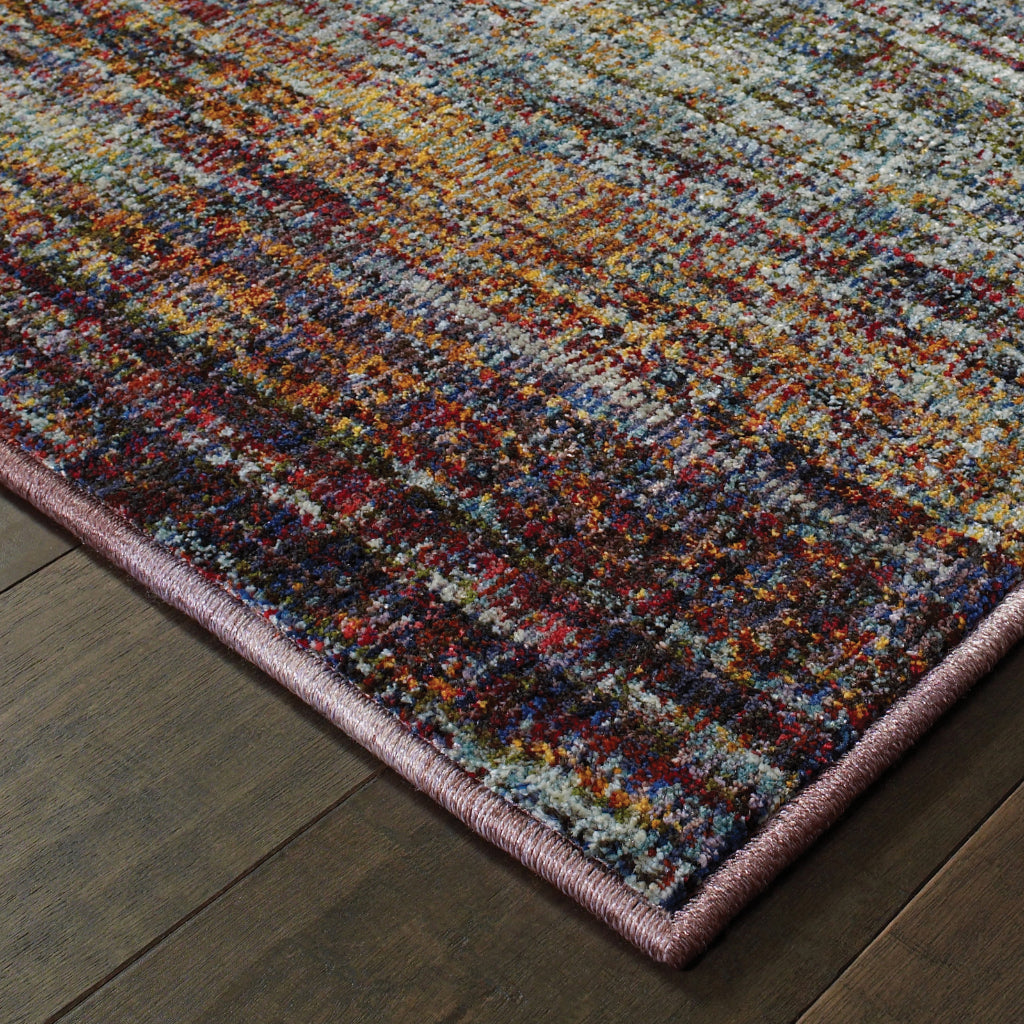 Oriental Weavers Atlas 8037B Multicolor Rectangle Indoor Area Rug - Cozy Stain Resistant Machine Woven Rug