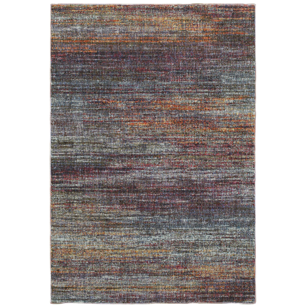 Oriental Weavers Atlas 8037B Multicolor Rectangle Indoor Area Rug - Cozy Stain Resistant Machine Woven Rug