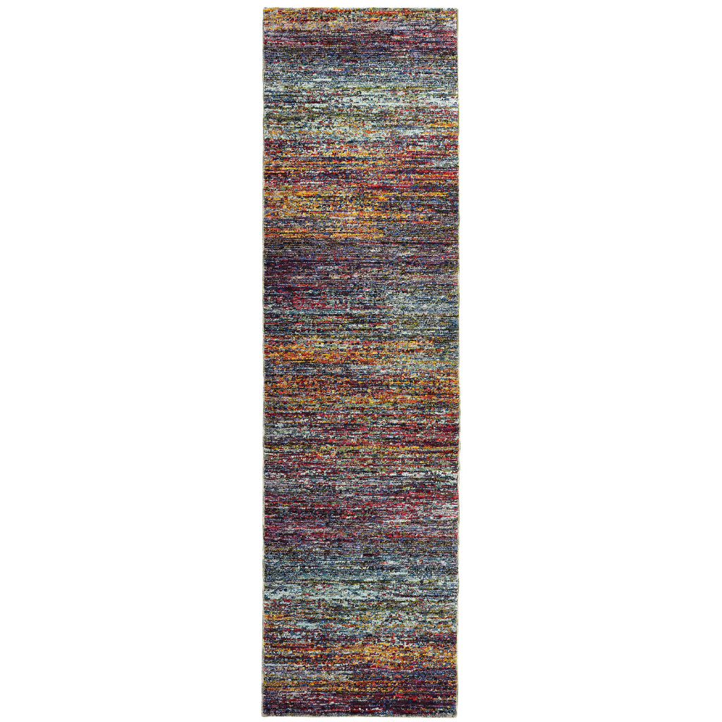 Oriental Weavers Atlas 8037B Multicolor Rectangle Indoor Runner - Cozy Stain Resistant Machine Woven Rug-
