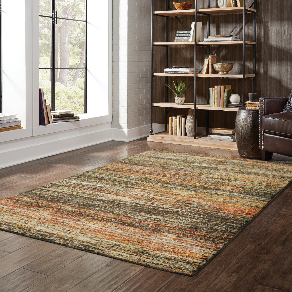 Oriental Weavers Atlas 8037C Multicolor Rectangle Indoor Area Rug - Cozy Stain Resistant Machine Woven Rug-