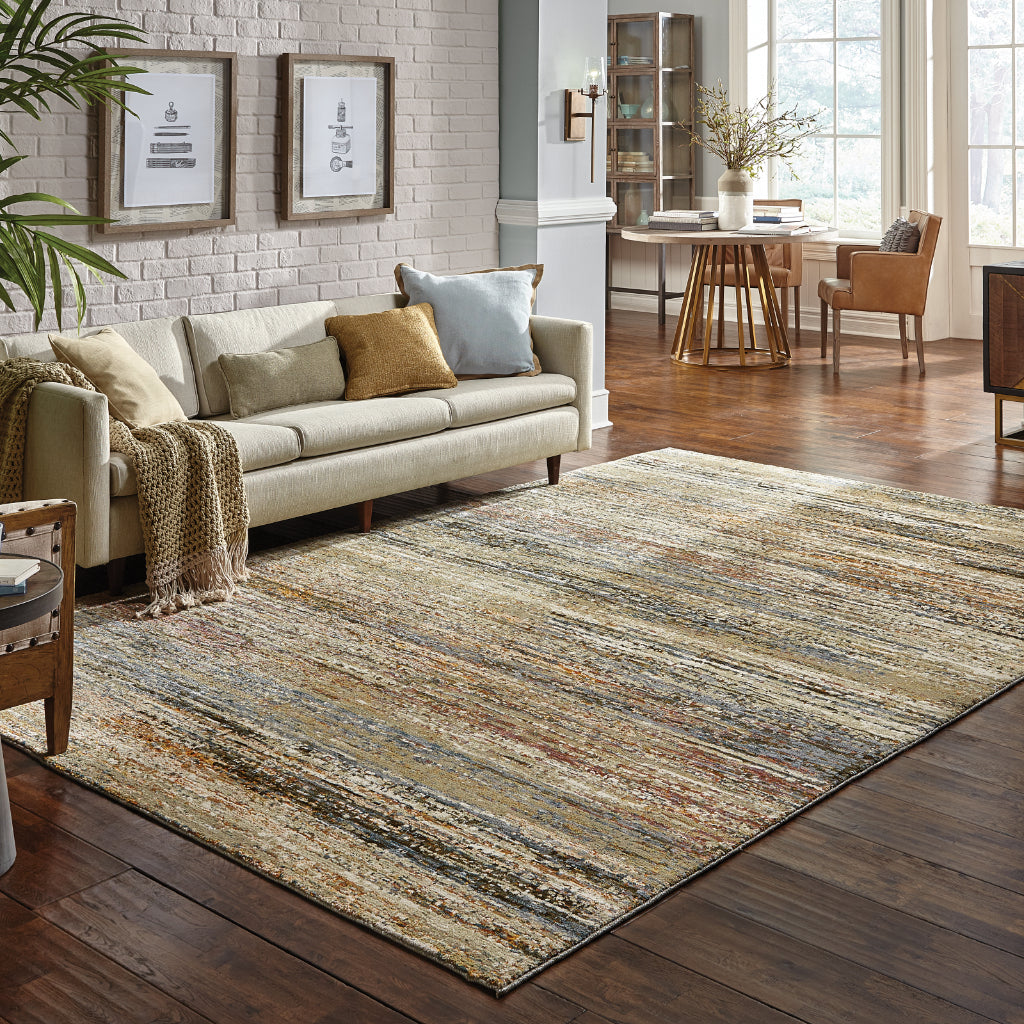 Oriental Weavers Atlas 8037J Multicolor Rectangle Indoor Area Rug - Cozy Stain Resistant Machine Woven Rug