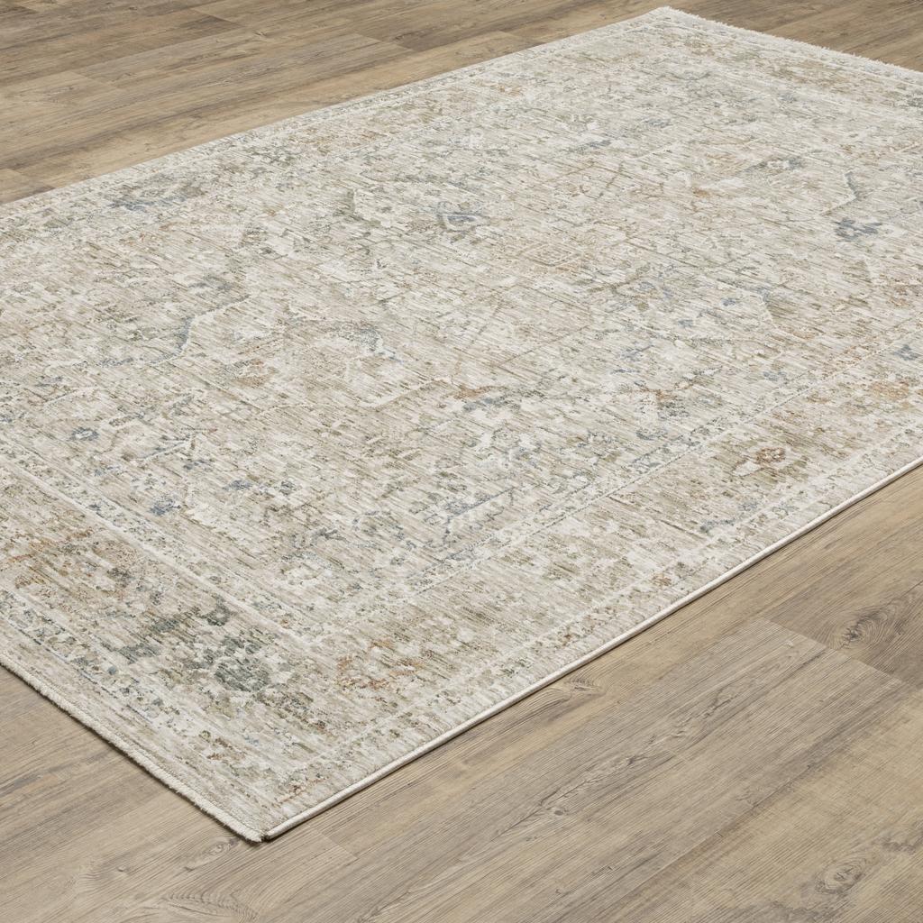 Oriental Weavers Avalon AVA02 Beige Rectangle Indoor Area Rug Oriental Pattern-