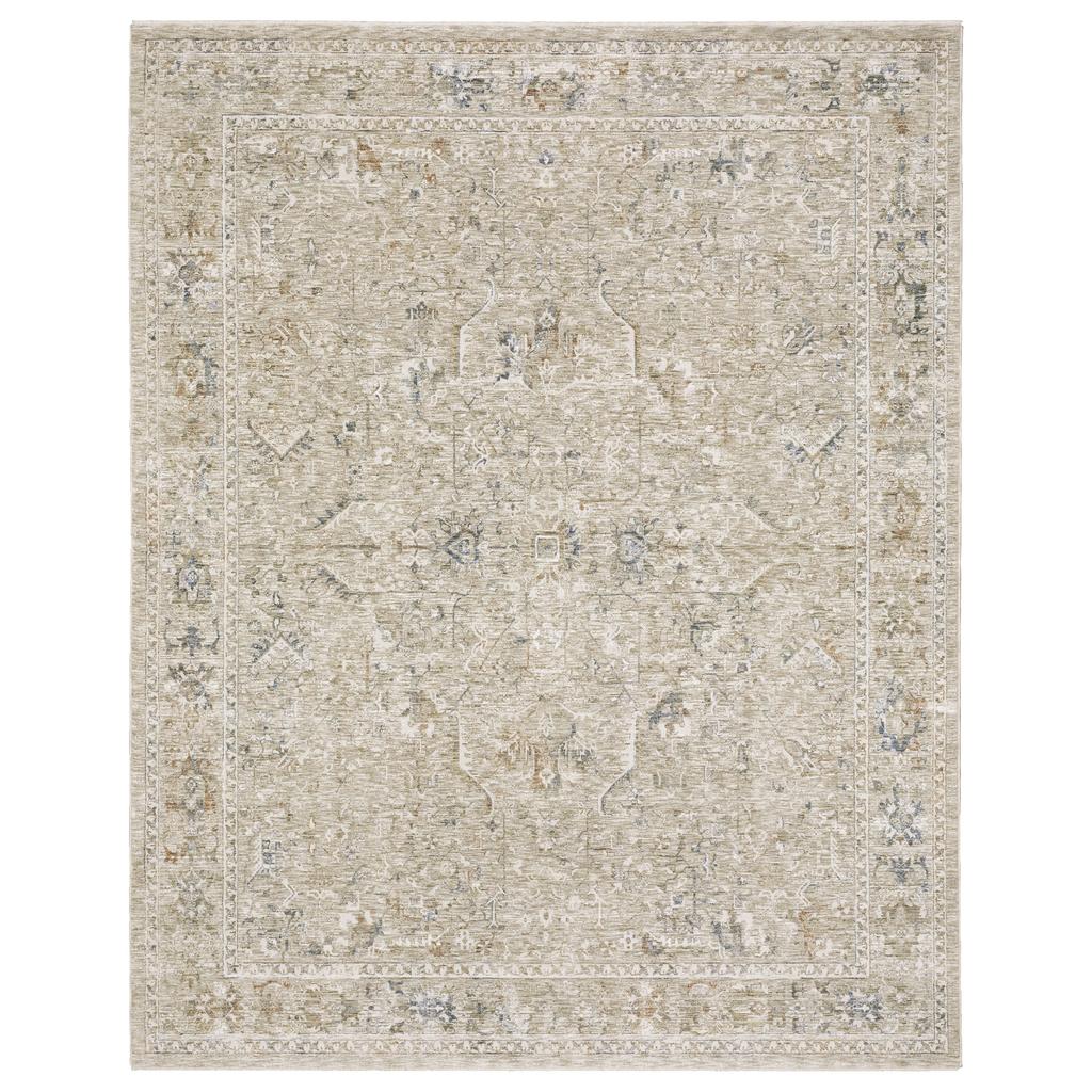 Oriental Weavers Avalon AVA02 Beige Rectangle Indoor Area Rug Oriental Pattern-