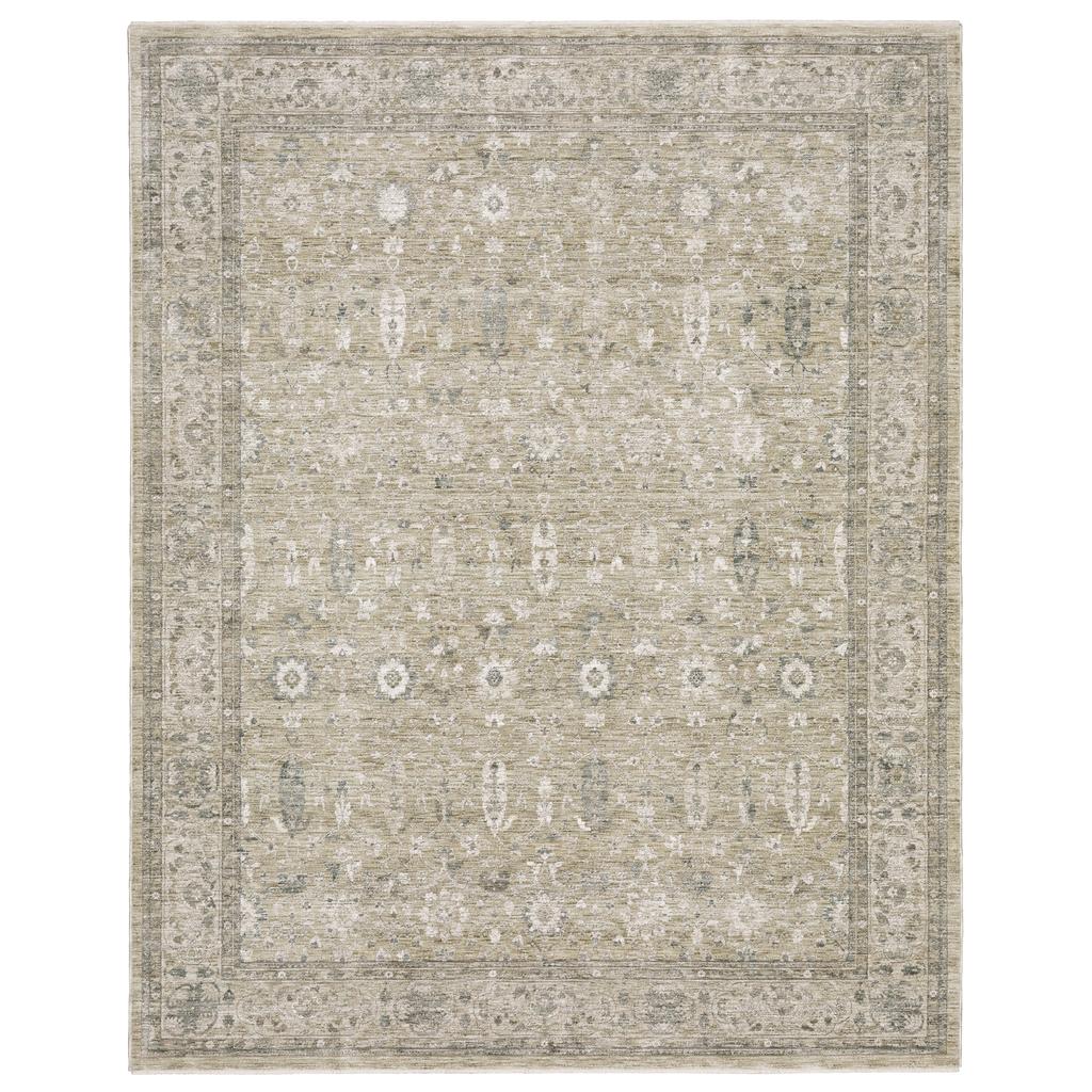 Oriental Weavers Avalon AVA03 Beige Rectangle Indoor Area Rug Oriental Pattern-