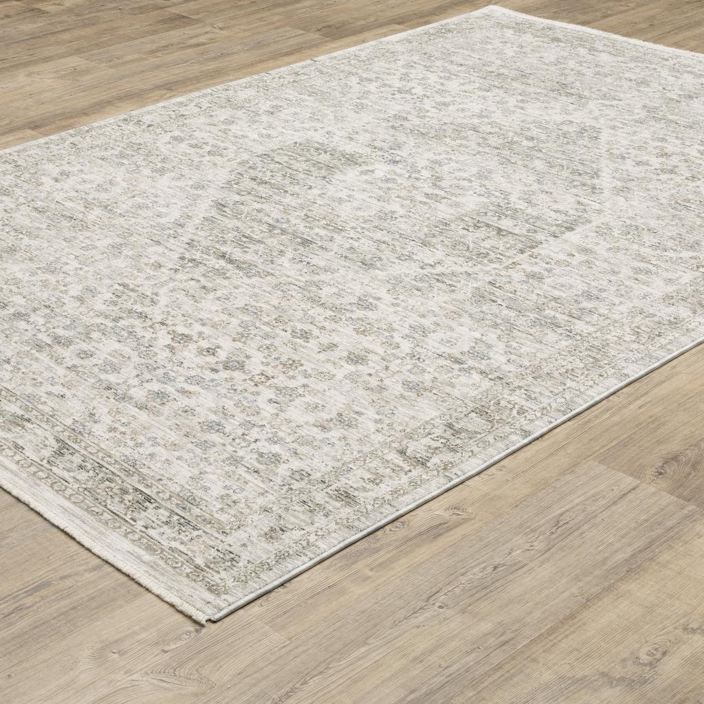 Oriental Weavers Avalon AVA04 Grey Rectangle Indoor Area Rug Oriental Pattern-