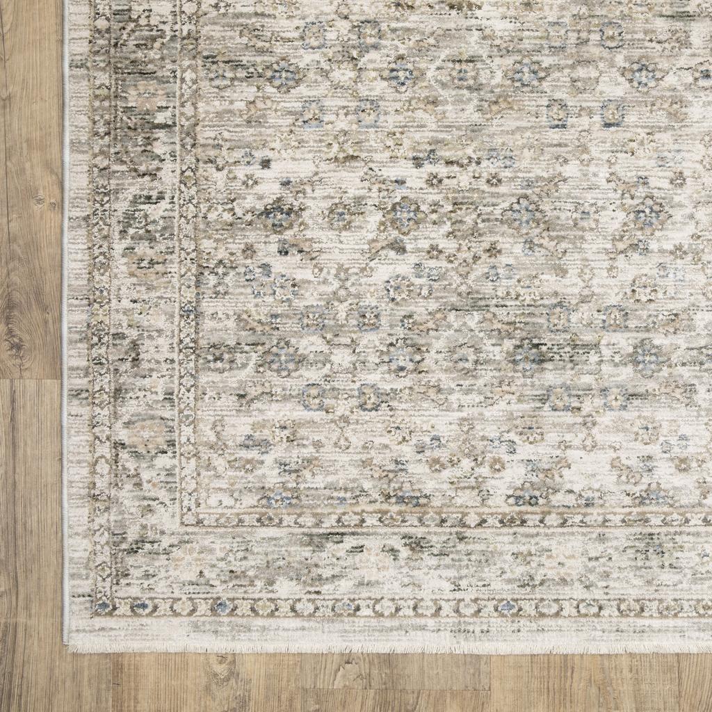 Oriental Weavers Avalon AVA04 Grey Rectangle Indoor Runner Oriental Pattern-