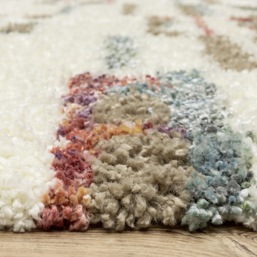 Oriental Weavers Axis AX06A Multicolor Rectangle Plush Indoor Runner - Trendy Stain Resistant Modern Rug-