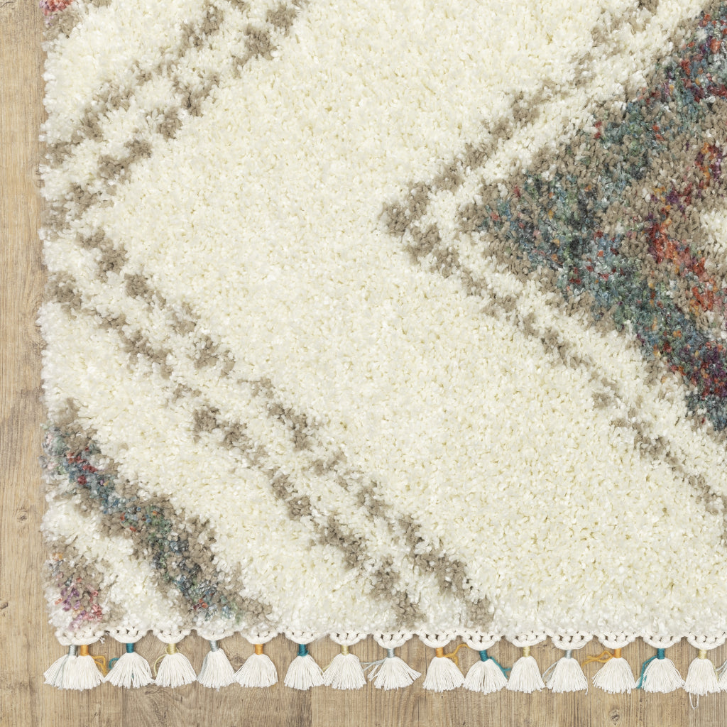 Oriental Weavers Axis AX07A Multicolor Rectangle Plush Indoor Area Rug - Trendy Stain Resistant Tribal Style Rug-