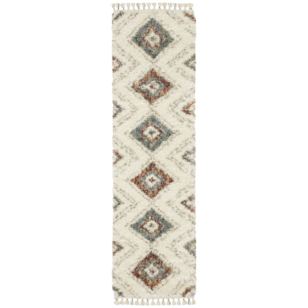 Oriental Weavers Axis AX07A Multicolor Rectangle Plush Indoor Runner - Trendy Stain Resistant Tribal Style Rug-