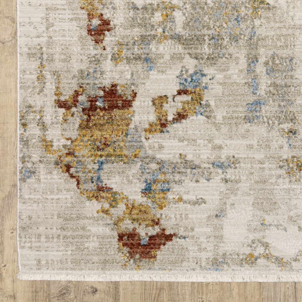 Oriental Weavers Bauer 1340W Multicolor Rectangle Indoor Runner - Stain Resistant Modern Rug with Abstract Design-