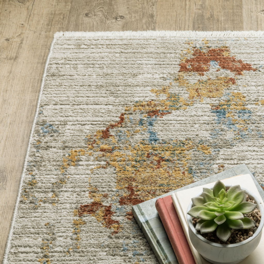 Oriental Weavers Bauer 1340W Multicolor Rectangle Indoor Area Rug - Stain Resistant Modern Rug with Abstract Design-