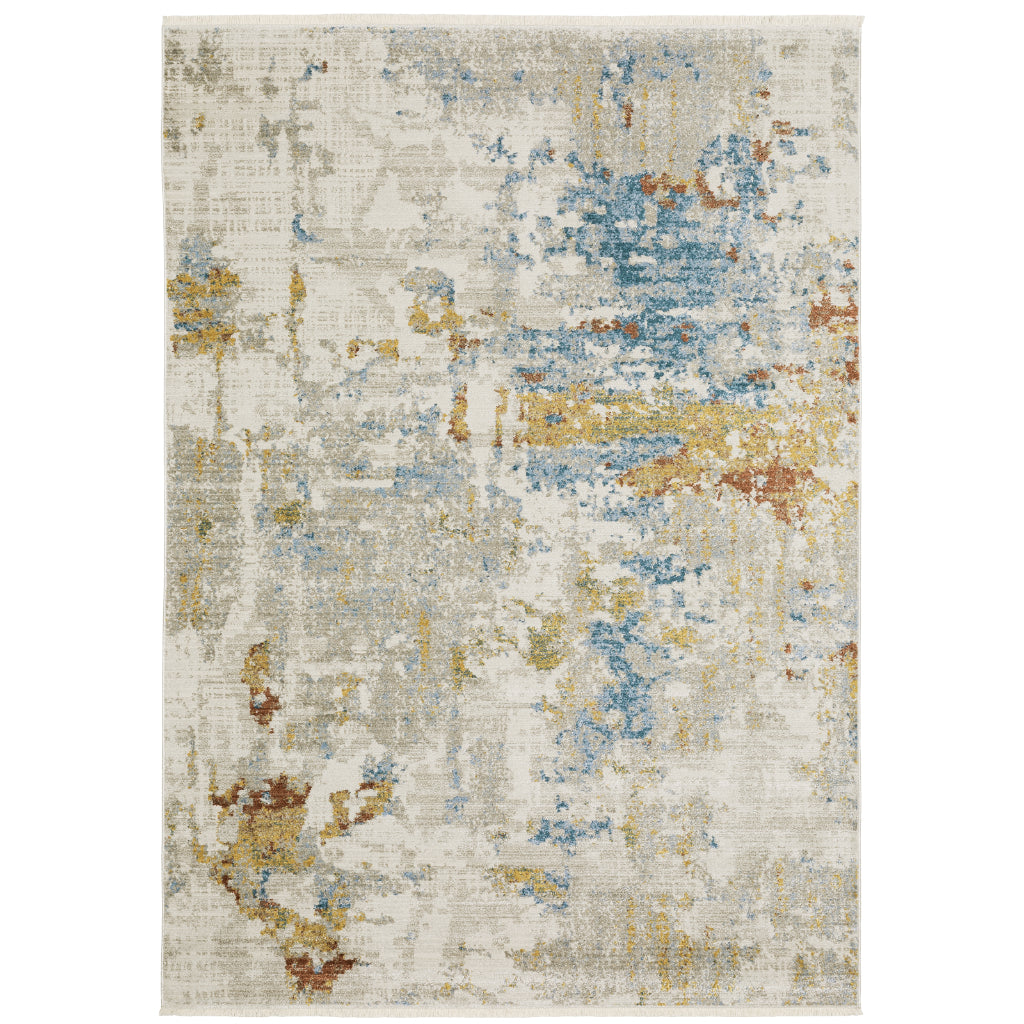 Oriental Weavers Bauer 1340W Multicolor Rectangle Indoor Area Rug - Stain Resistant Modern Rug with Abstract Design-