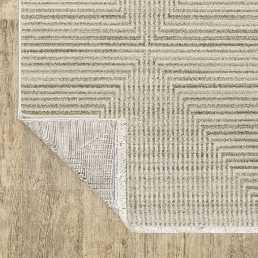 Oriental Weavers Bauer 4150E Beige Rectangle Indoor Runner - Stain Resistant Modern Rug with Geometric Design