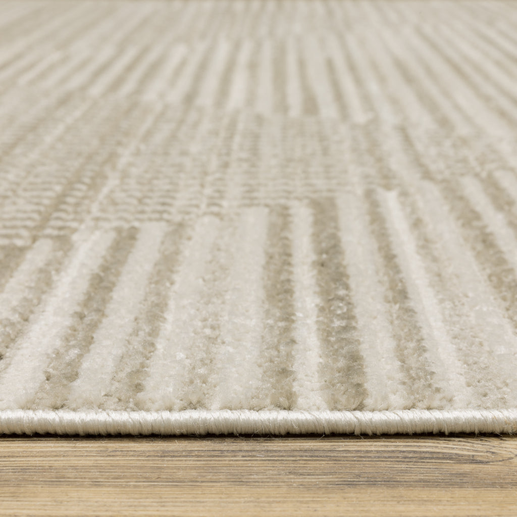 Oriental Weavers Bauer 4150E Beige Rectangle Indoor Runner - Stain Resistant Modern Rug with Geometric Design