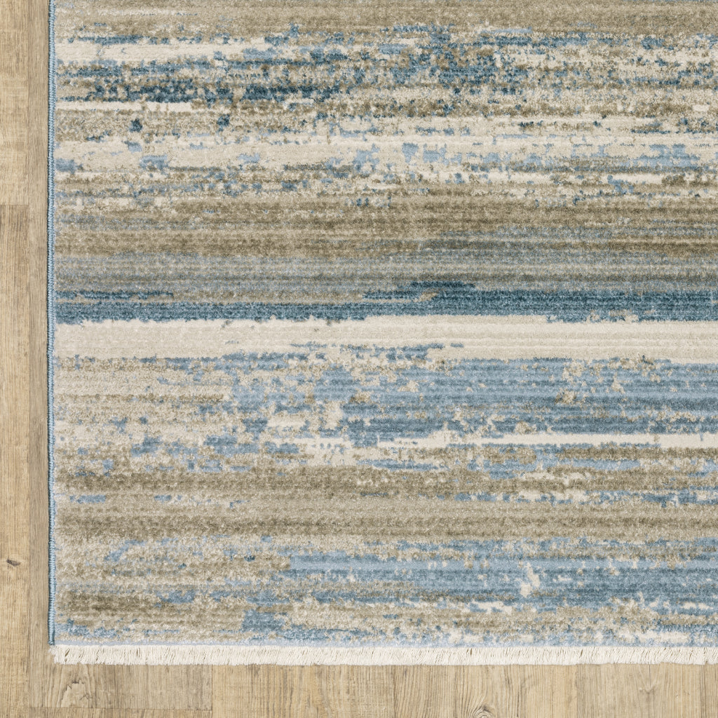 Oriental Weavers Bauer 042L2 Multicolor Rectangle Indoor Runner - Stain Resistant Modern Rug with Stripe Design