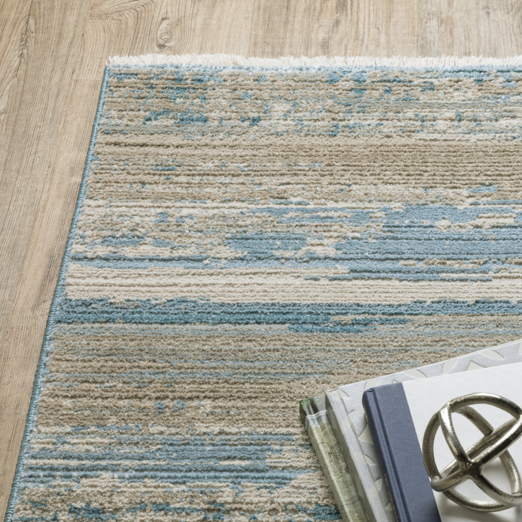 Oriental Weavers Bauer 042L2 Multicolor Rectangle Indoor Runner - Stain Resistant Modern Rug with Stripe Design