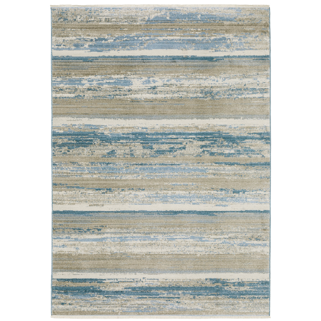 Oriental Weavers Bauer 042L2 Multicolor Rectangle Indoor Area Rug - Stain Resistant Modern Rug with Stripe Design-