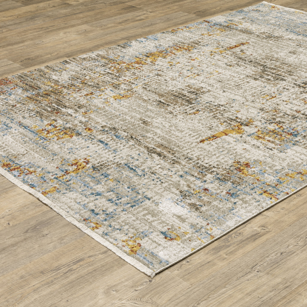 Oriental Weavers Bauer 005E2 Multicolor Rectangle Indoor Area Rug - Stain Resistant Modern Rug with Abstract Design-