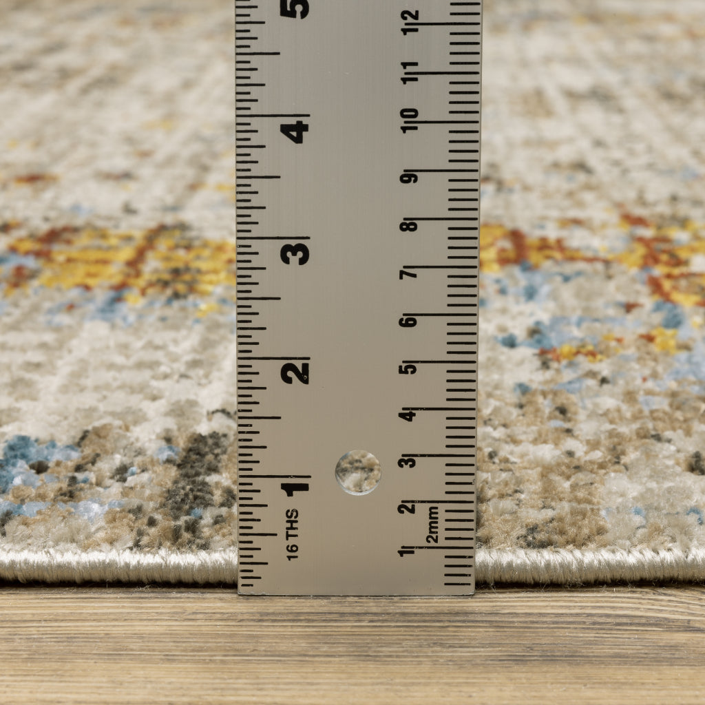 Oriental Weavers Bauer 005E2 Multicolor Rectangle Indoor Area Rug - Stain Resistant Modern Rug with Abstract Design-