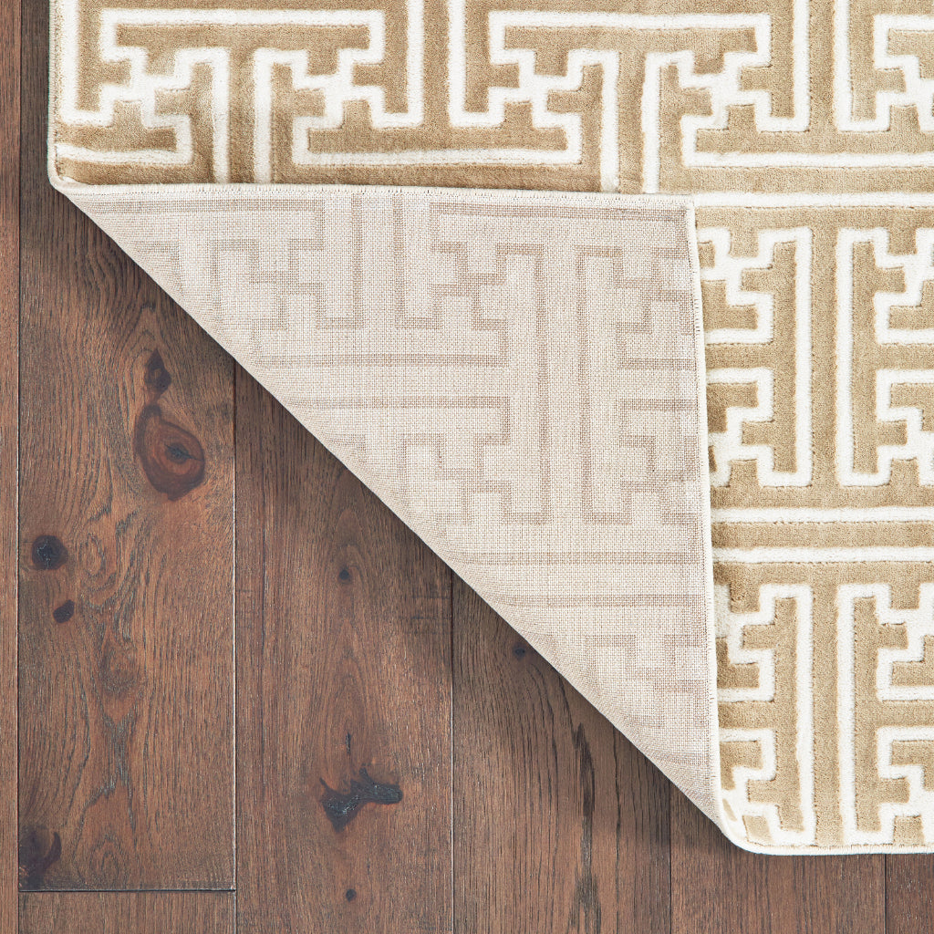Oriental Weavers Bowen 1333Y Gold Rectangle Indoor Runner - Stain Resistant Machine Woven Rug-