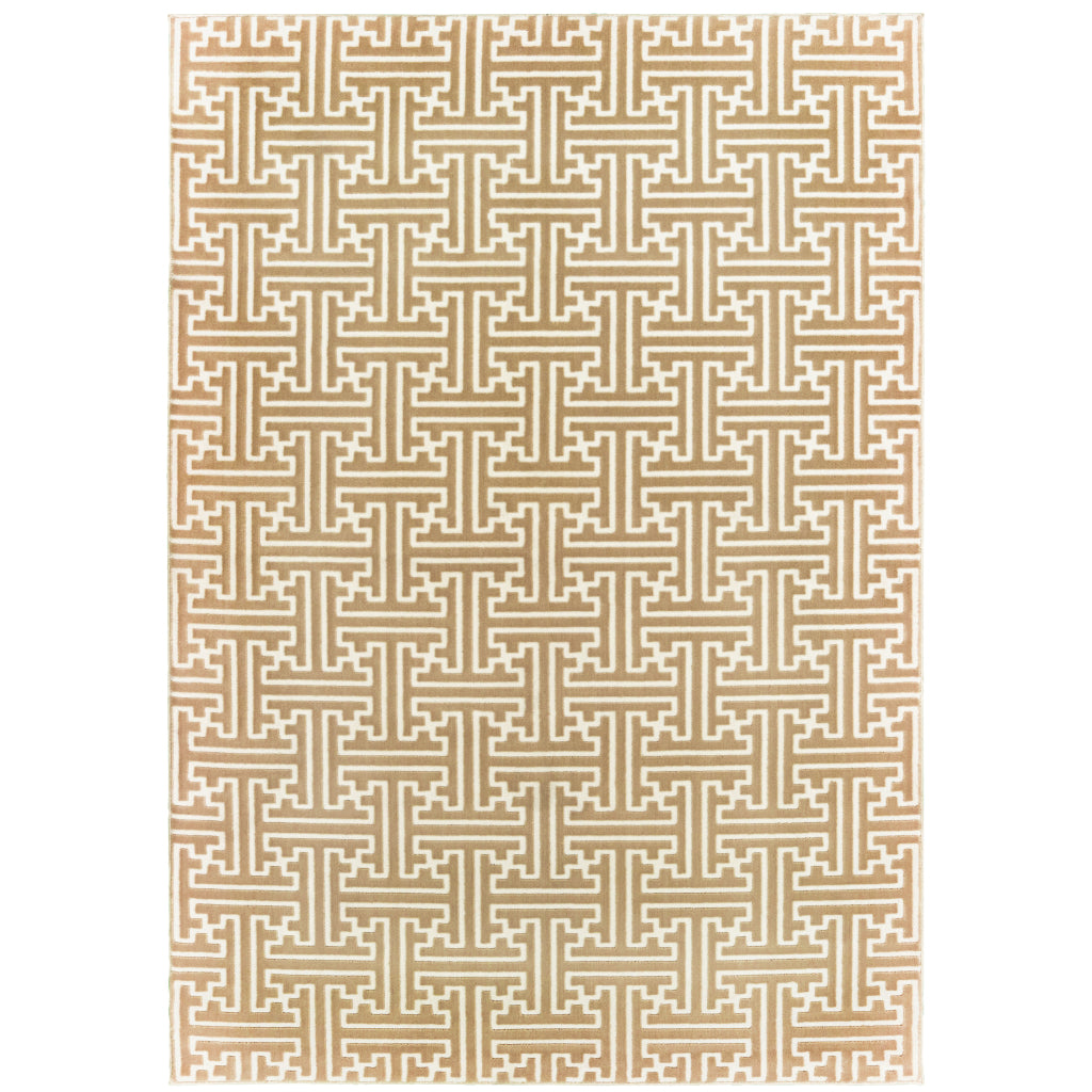 Oriental Weavers Bowen 1333Y Gold Rectangle Indoor Area Rug - Stain Resistant Machine Woven Rug