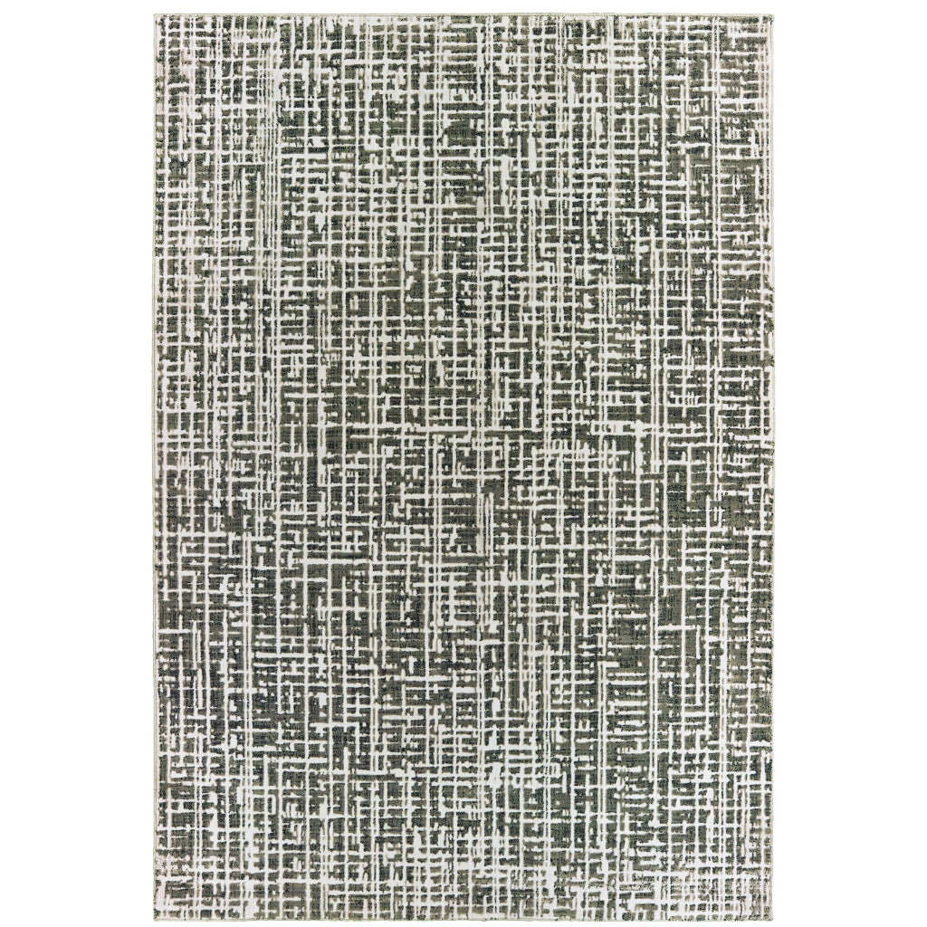 Oriental Weavers Bowen 2066W Gray Rectangle Indoor Area Rug - Stain Resistant Machine Woven Rug-
