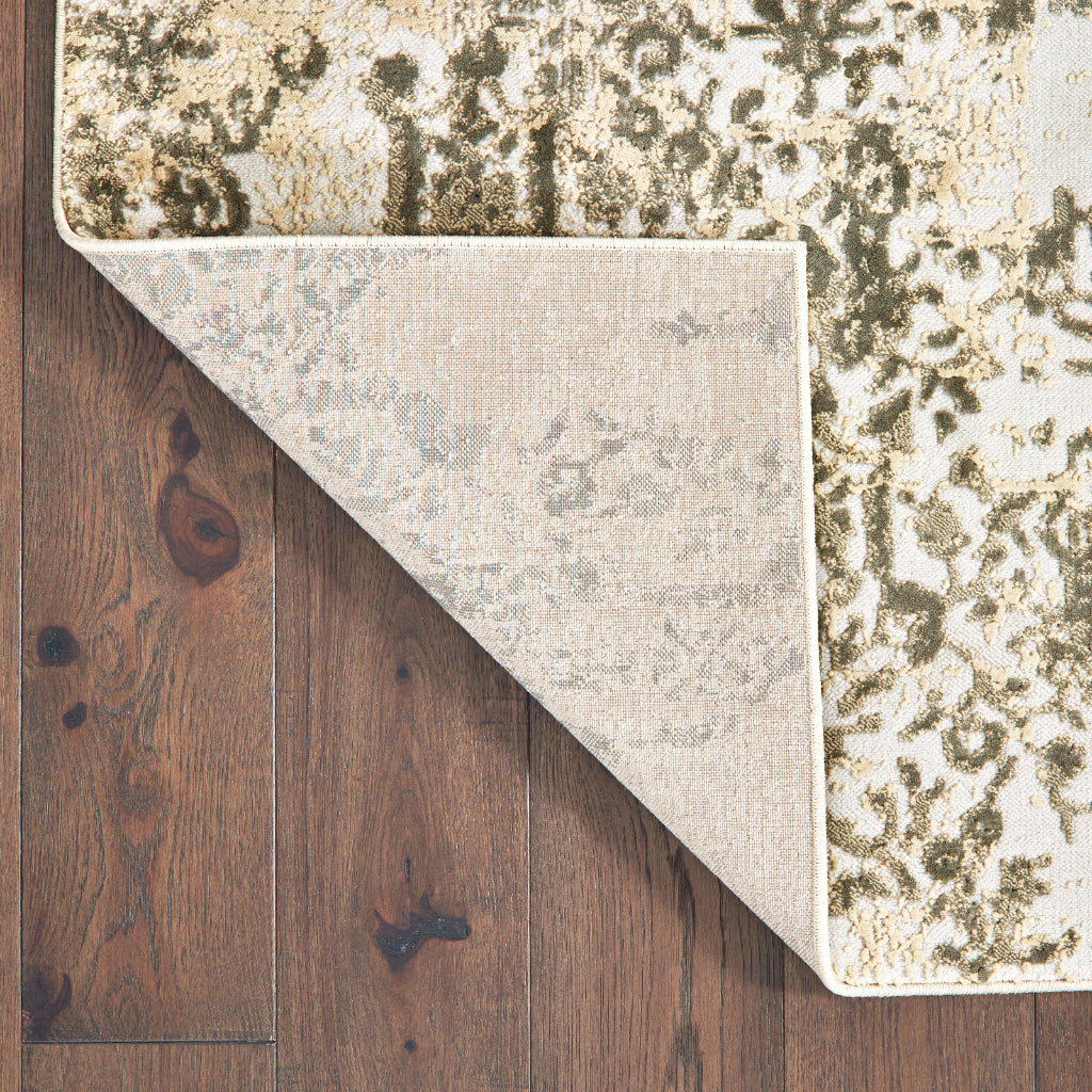 Oriental Weavers Bowen 2067W Gold Rectangle Indoor Runner - Stain Resistant Machine Woven Rug