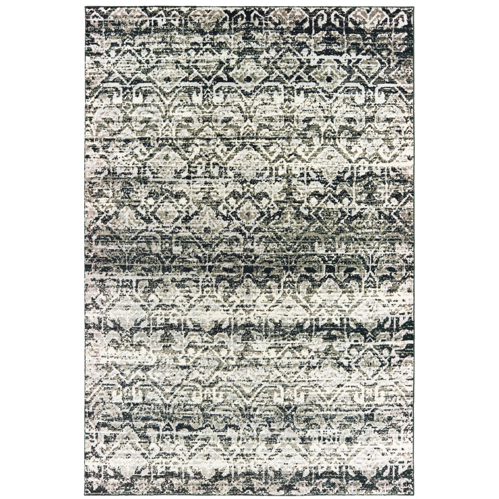 Oriental Weavers Bowen 042H2 Gray Rectangle Indoor Area Rug - Stain Resistant Machine Woven Rug-