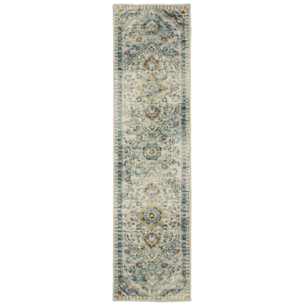 Oriental Weavers Branson BR01A Multicolor Rectangle Indoor Runner - Elegant Vintage Style Rug with Medallion Design-