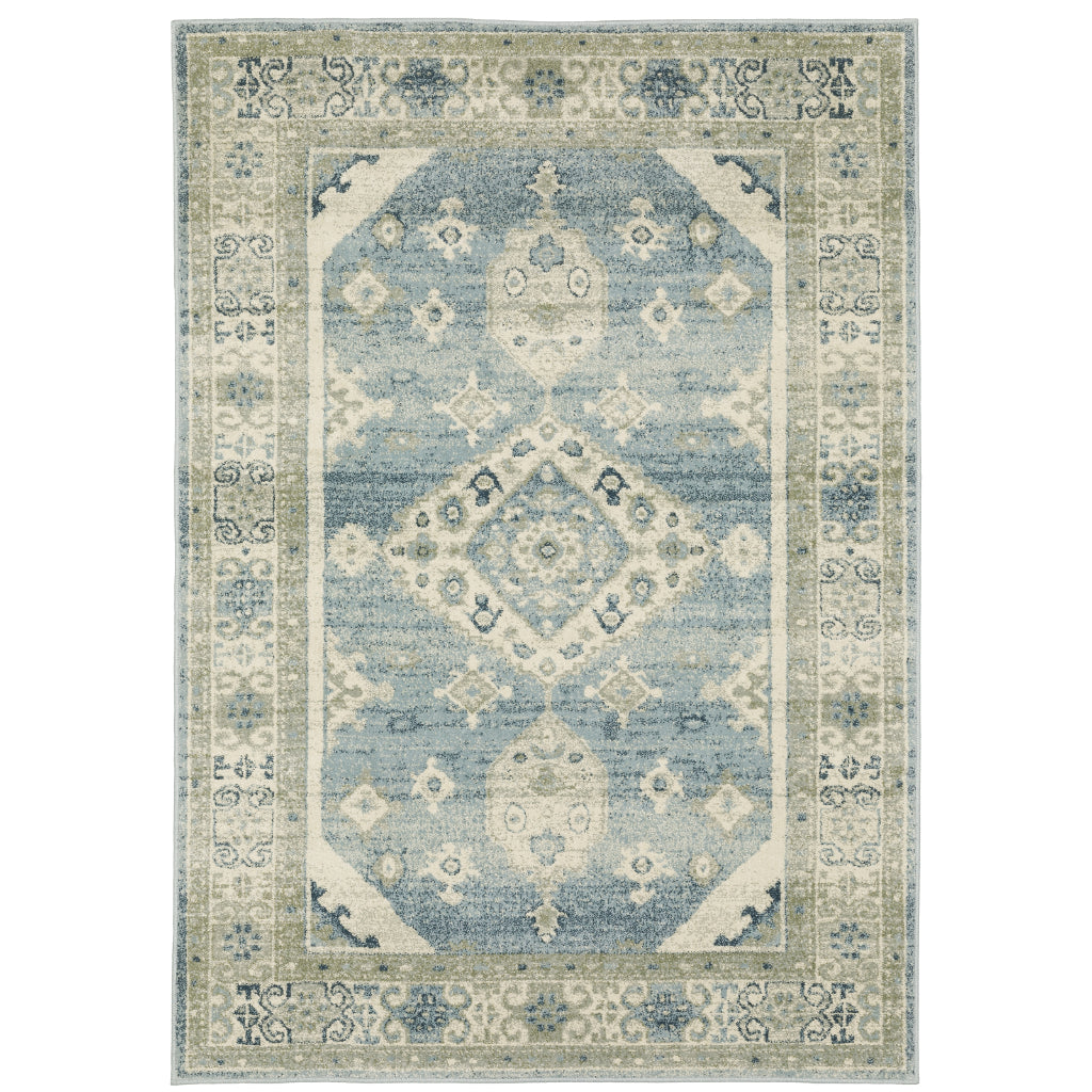 Oriental Weavers Branson BR03A Multicolor Rectangle Indoor Area Rug - Elegant Vintage Style Rug with Medallion Design-