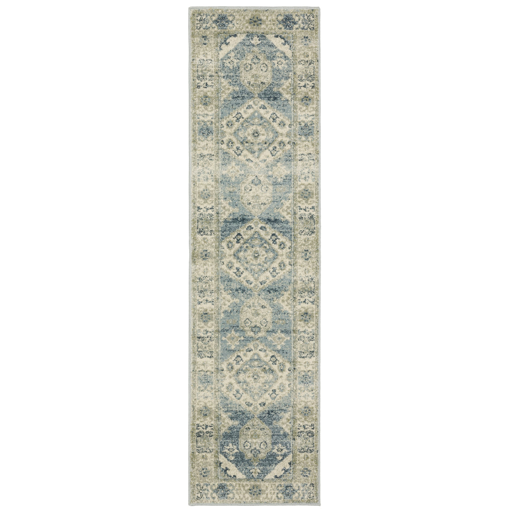 Oriental Weavers Branson BR03A Multicolor Rectangle Indoor Runner - Elegant Vintage Style Rug with Medallion Design-