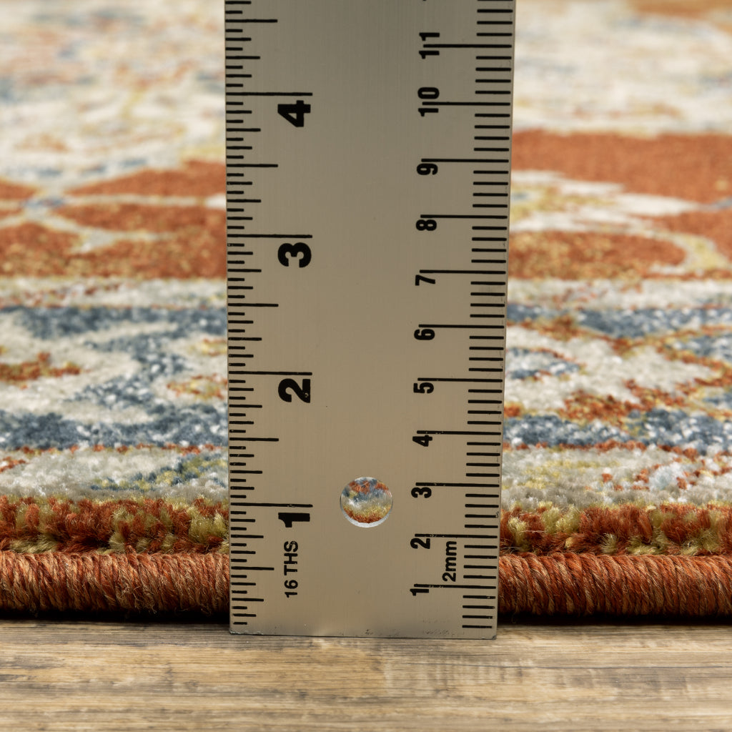 Oriental Weavers Branson BR04A Multicolor Rectangle Indoor Area Rug - Elegant Vintage Style Rug with Medallion Design-