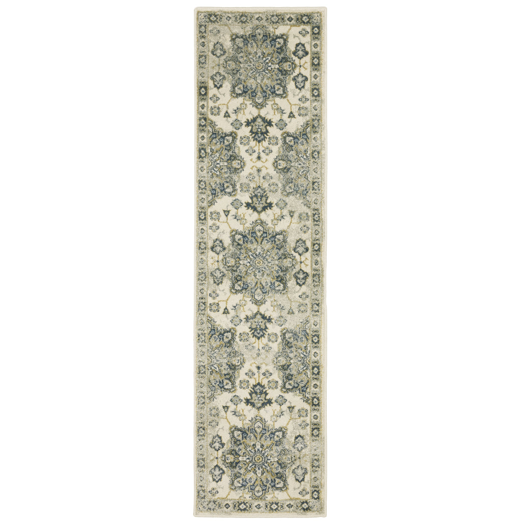 Oriental Weavers Branson BR04B Multicolor Rectangle Indoor Runner - Elegant Vintage Style Rug with Medallion Design-