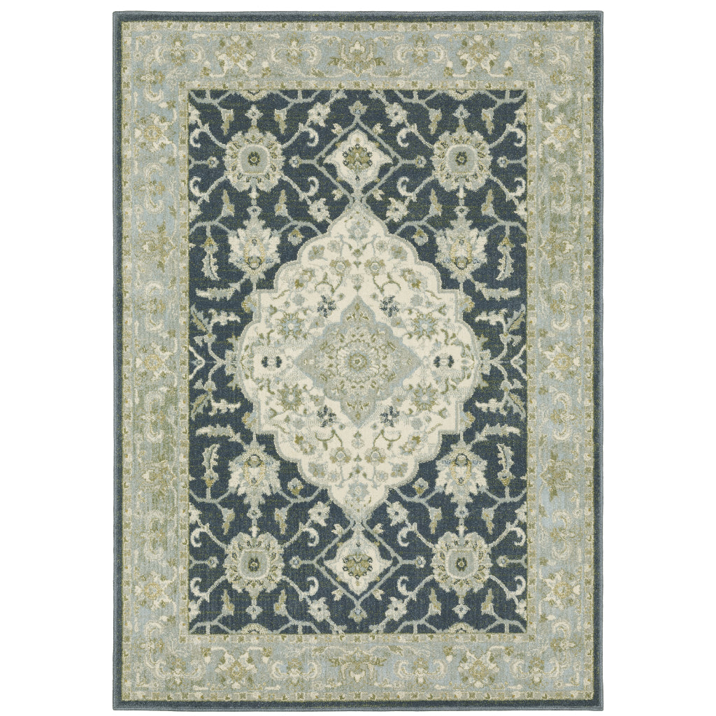 Oriental Weavers Branson BR05A Multicolor Rectangle Indoor Area Rug - Elegant Persian Style Rug with Medallion Design-