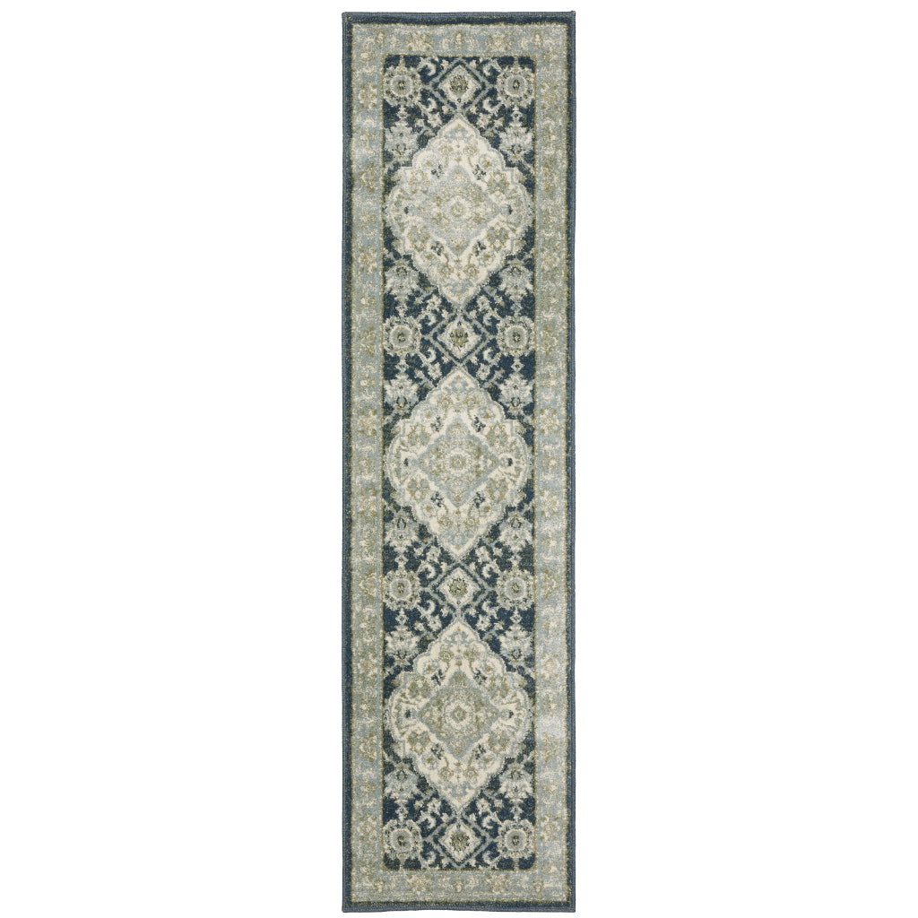 Oriental Weavers Branson BR05A Multicolor Rectangle Indoor Runner - Elegant Persian Style Rug with Medallion Design-