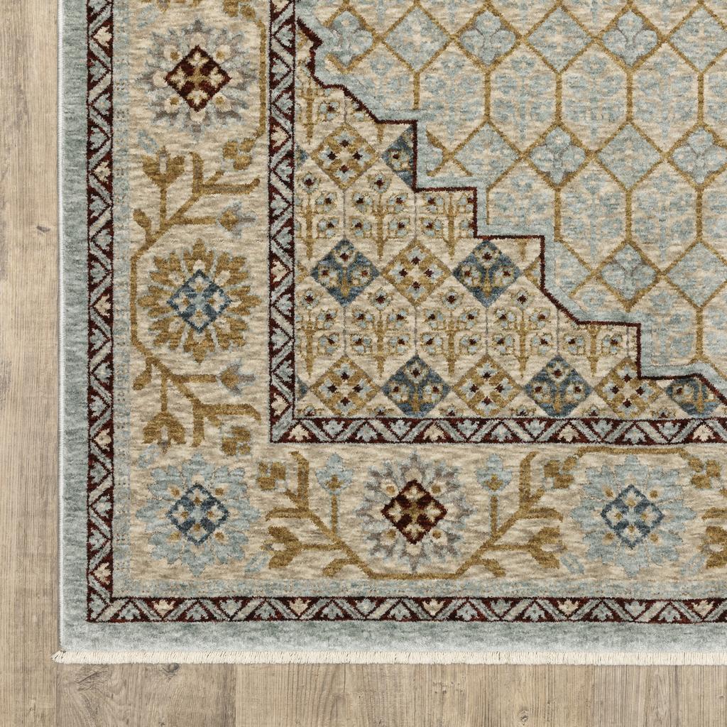 Oriental Weavers Capella CAP02 Blue Rectangle Indoor Runner Oriental Pattern-