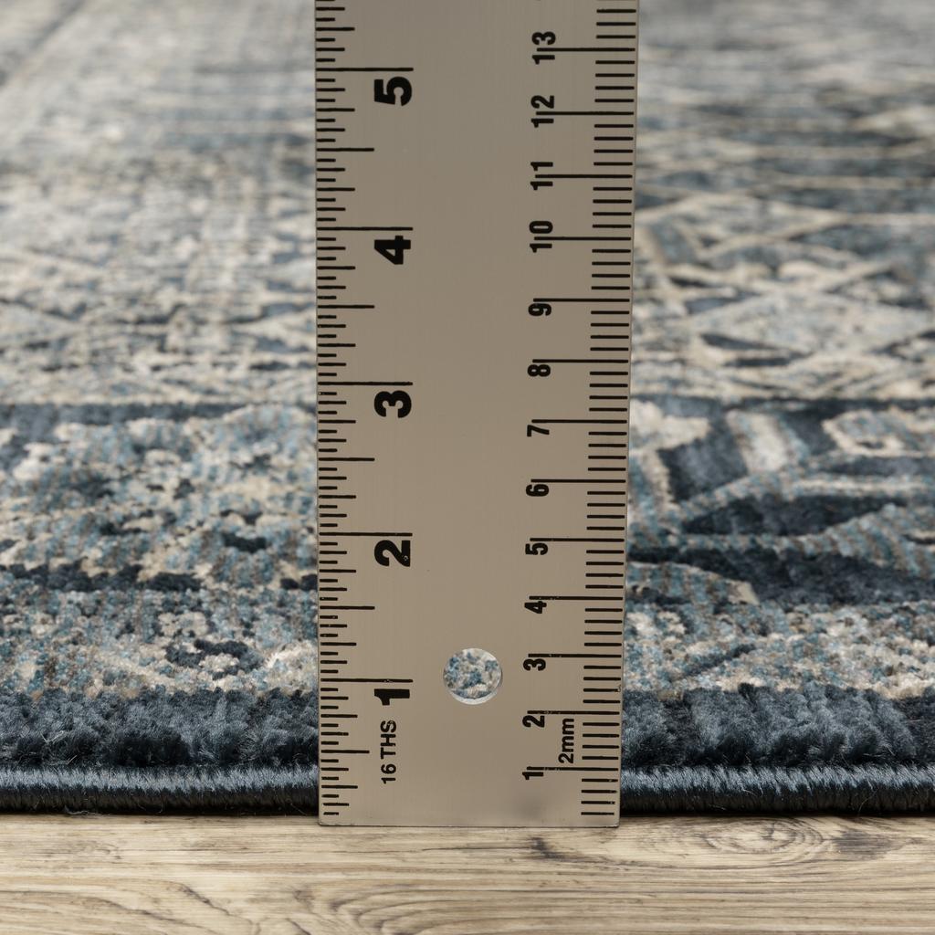 Oriental Weavers Capella CAP03 Blue Rectangle Indoor Area Rug Oriental Pattern-